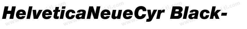 HelveticaNeueCyr Black字体转换